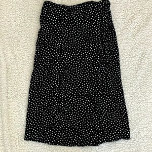 POLKA DOT MIDI WRAP SKIRT